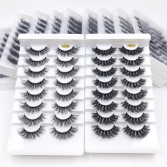 8 Pairs Mink Lashes Fluffy Soft Natural Thick Long Silk False Eyelashes Reusable Makeup Tools