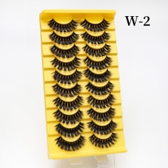 10 Pairs D Curl Faux Mink Lashes Fluffy Soft Natural Thick Long Silk False Eyelashes Reusable Makeup Tools