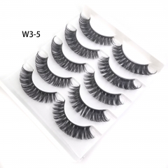 5 Pairs 3D Faux Mink Lashes Natural Fluffy Long False Eyelashes Eyelash Extension Eyelashes For Beauty