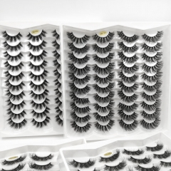 20 Pairs Fluffy Mink Lashes Collection For make up wispy lashes