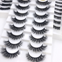 8 Pairs Mink Lashes Fluffy Soft Natural Thick Long Silk False Eyelashes Reusable Makeup Tools