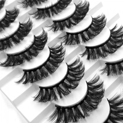 10 Pairs Fluffy 3D Lashes Collection For Make Up Wispy Natural Lash