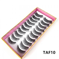 10 Pairs Faux Mink Lashes Fluffy Soft Natural Thick Long Silk False Eyelashes Reusable Makeup Tools