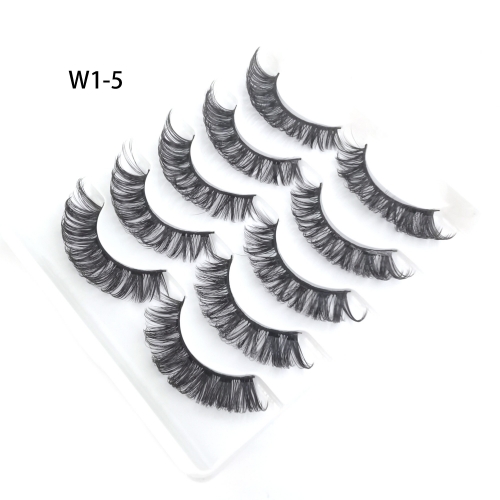 5 Pairs 3D Faux Mink Lashes Natural Fluffy Long False Eyelashes Eyelash Extension Eyelashes For Beauty