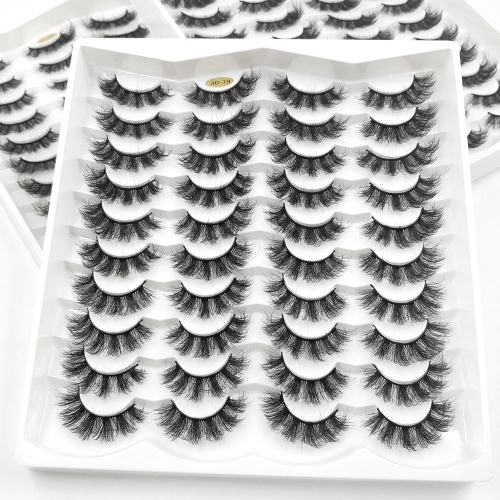 20 Pairs Fluffy Mink Lashes Collection For make up wispy lashes