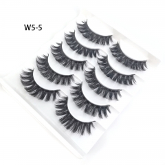 5 Pairs 3D Faux Mink Lashes Natural Fluffy Long False Eyelashes Eyelash Extension Eyelashes For Beauty