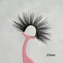 10 Pairs Faux Mink 25MM Lashes Fluffy Soft Natural Thick Long Silk False Eyelashes Reusable Makeup Tools