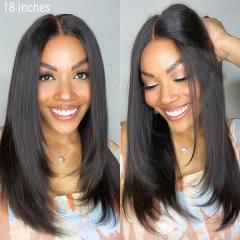 Trendy Layered Cut Glueless 5x5 Closure Lace Wig Pre-plucked