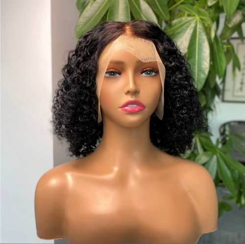 Deep Culry Bob 13*4 High Density Wig Real Human Hair Beauty Hair Factory