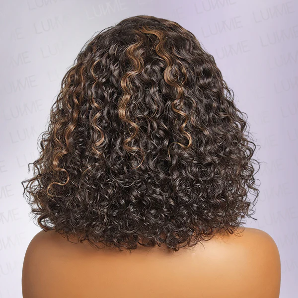 Highlights Curly Minimalist 5*5 HD Lace Glueless C Part Short Wig 100% Human Hair