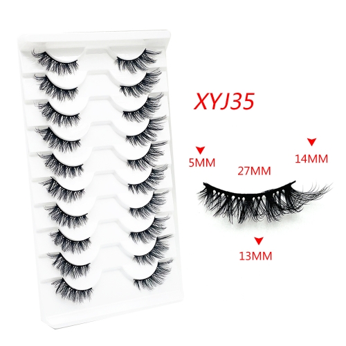 10 Paris half eyelashes fluffy whispy faux mink lashes