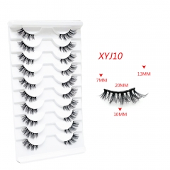 10 Paris half eyelashes fluffy whispy faux mink lashes