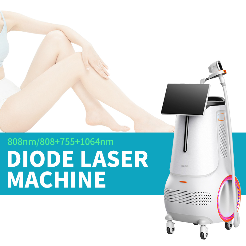 Vertical Three Wavelength 755nm/808nm/1064nm Diode Laser hair removal machine (Single handle)