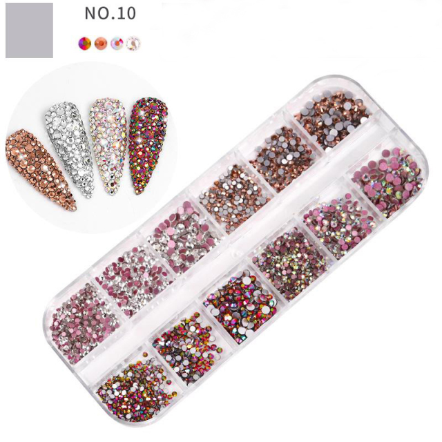 Nail Art Ornament set AB water diamond box of 1450PCS