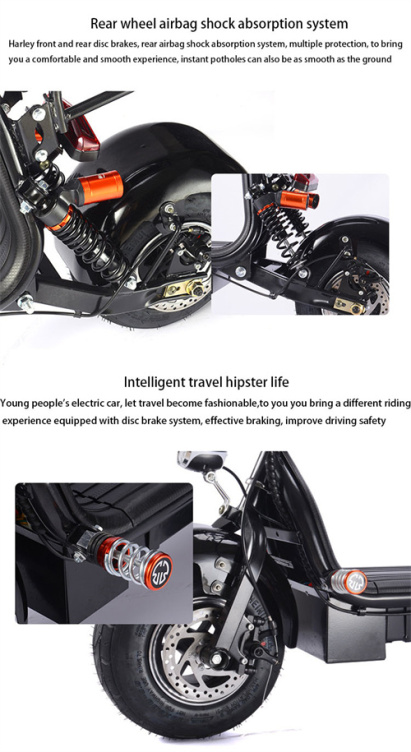 Small Harley Electric Bike Medium Harley Electric Bike Folding 48V Li-ion Battery Wide Tire Electric Bike Portable Mobility Scooter