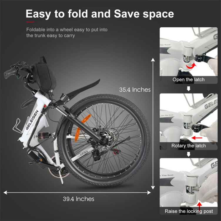 USA Warehouse Free Shipping Electric Bicycle 350w Sports E-bike With LED Meter