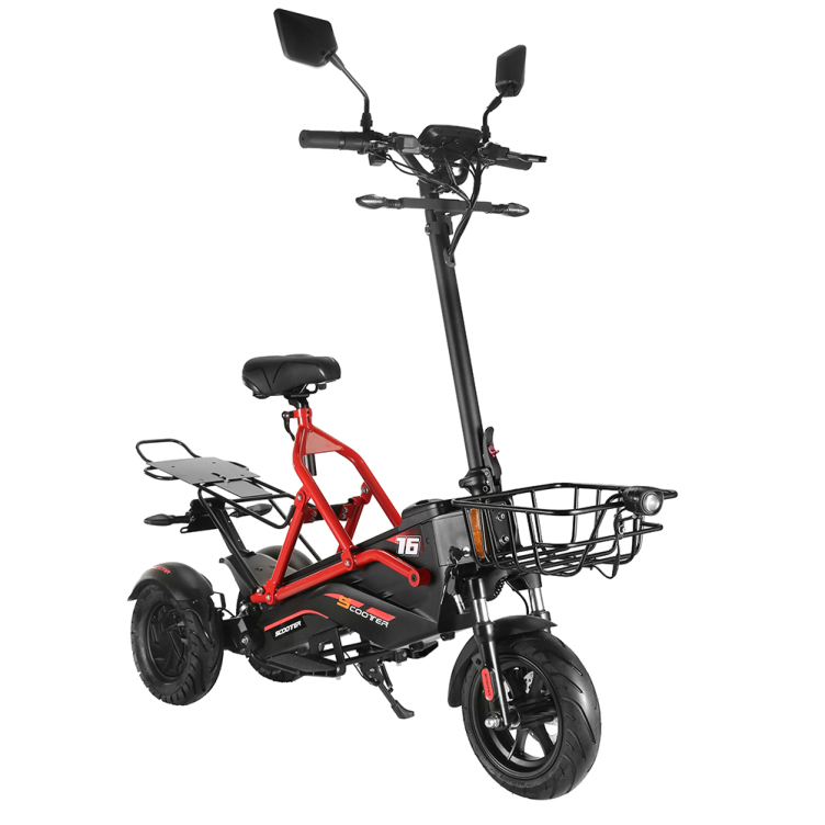 3 Wheel Electric Scooter Electirc Bicycle with Seat Dual 1200W MOTOR