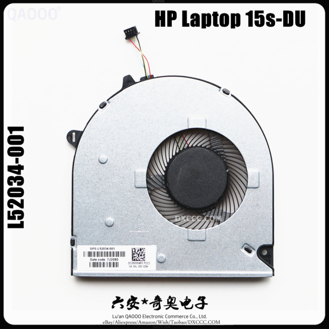 L52034-001 Laptop CPU COOLING FAN FOR HP Laptop 15s-du 15-du 15s-du0002tx 15s-du0006tx TPN-C139 CPU COOLING FAN