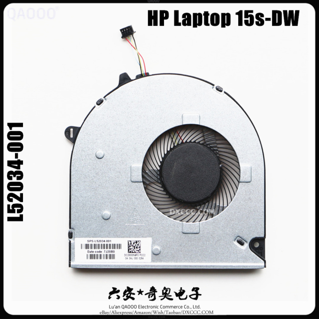 L52034-001 FOR HP Laptop 15s-dw 15-dw 15s-dw0002tx 15s-dw0006tx 15-DW0083wm 15-DW1020wm 15-DW1083wm TPN-C139 CPU COOLING FAN