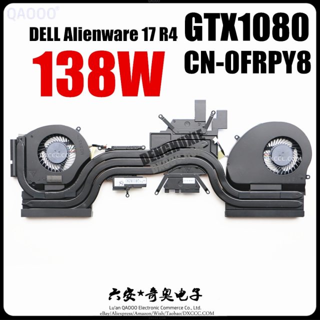 New Laptop CPU Fan For DELL Alienware 17 R4 17R5 P31E CPU &amp; GPU COOLING FAN MG75090V1-C060-S9A MG75090V1-C070-S9A
