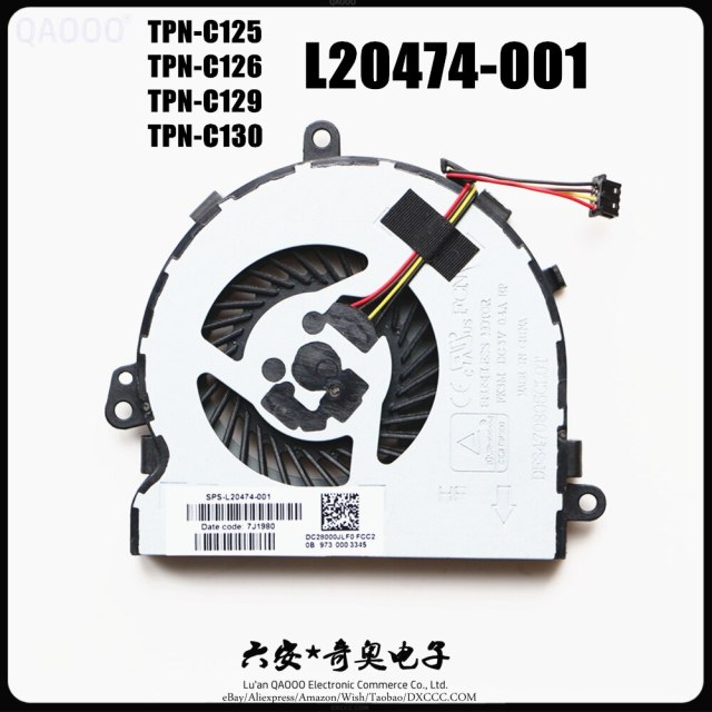 HP 15-ba007ds 15-ba009cy 15-ba009ds 15-ba009dx Cpu Cooler Fan