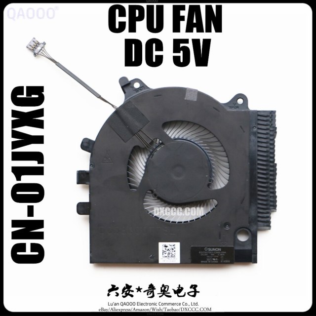 CN-01JYXG / CN-0203MH Laptop CPU COOLING FAN FOR DELL G15 5510 GTX1650 2021 Edition CPU &amp; GPU COOLING FAN DC 5V