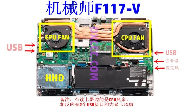 1323-01AU000 For Machenike F117-V F117-VC F117-VD F117-VG F117-VB2s F117-VD3s CPU &amp; GPU COOLING FAN