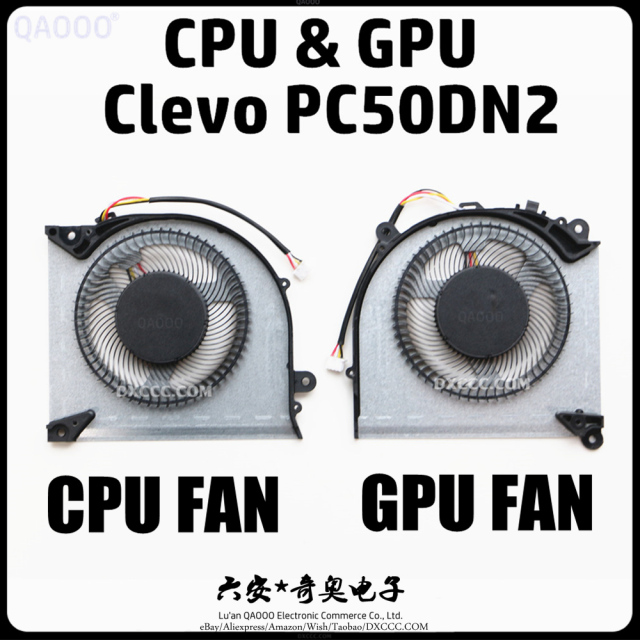 Clevo PC50 PC50D PC50DN PC50DR PC50DP PCPC50DN2 PC70 PC70D PC70DS PC70DR PC70DF PC70DN PC70DP CPU &amp; GPU COOLING FAN Sager NP8752N2