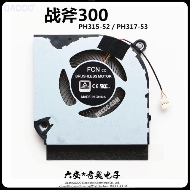 DC28000QEF0 FOR Acer Predator Helios 300 PH317-53 / PH315-52 (2019) CPU COOLING FAN