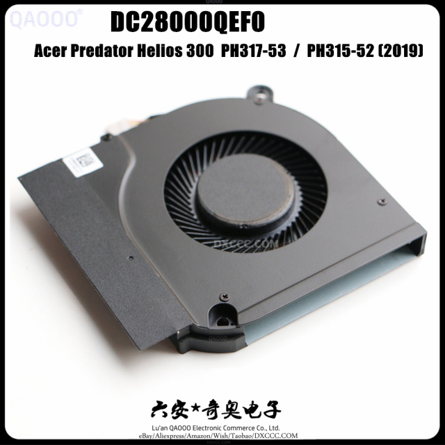 DC28000QEF0 FOR Acer Predator Helios 300 PH317-53 / PH315-52 (2019) CPU COOLING FAN