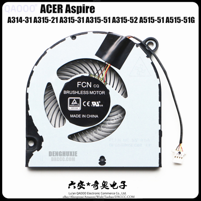 ACER Aspire A314-31 A315-21 A315-31 A315-51 A315-52 A515-51 A515-51G A515-52 N18C1 CPU Cooling Fan
