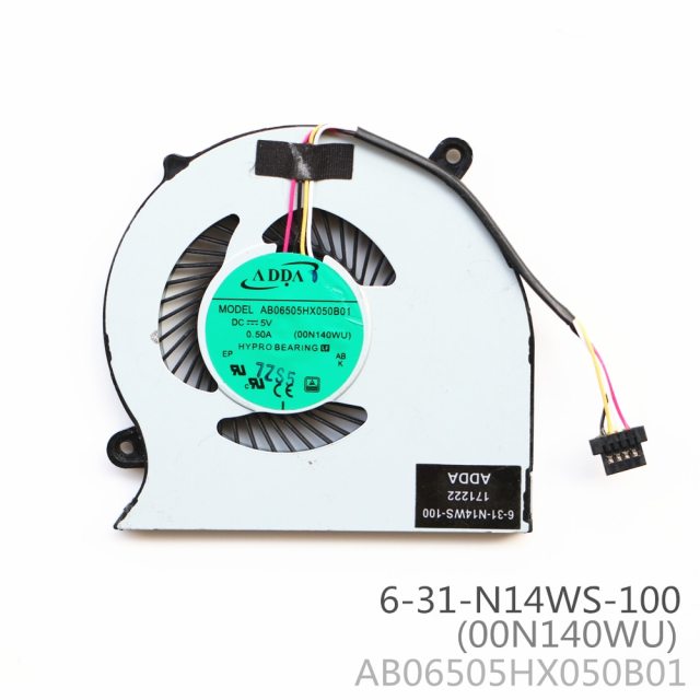 6-31-N13WS-101 CPU Fan For Clevo N130WU N131WU N140WU N141WU Cpu Cooling Fan 4Pin