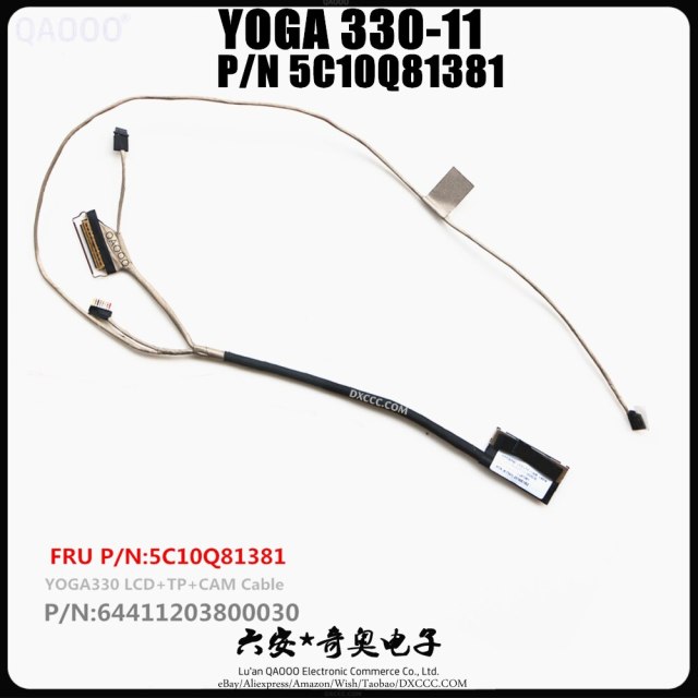 Yoga330 LCD+TP+CAM For Lenovo YOGA 330-11IGM Flex6-11 LCD LVDS Cable P/N:5C10Q81381