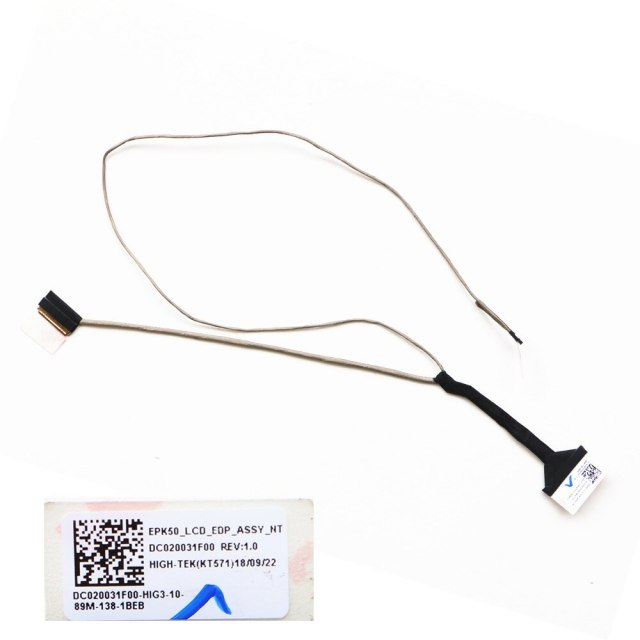 EPK50 DC020031F00 LVDS CABLE For HP 15-DA 15-DA0012DX 15-DB 15-DB0007TX TPN-C135 TPN-C136 Series LCD LVDS Cable