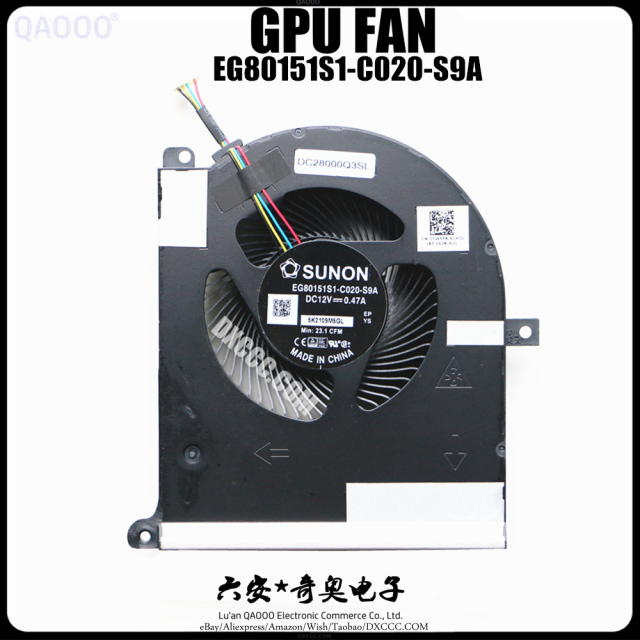 CN-0TW5Y8  CN-0TPV77 SUNON EG80151S1-C010-S9A  EG80151S1-C020-S9A  CPU COOLING FAN FOR DELL Alienware Area-51m R2 Gaming Laptop