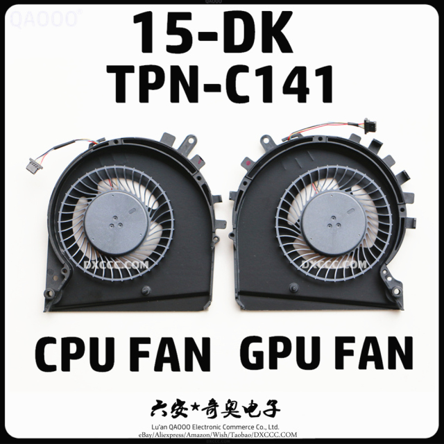 L56900-001 HP TPN-C141 15-DK 15-DK0010TX 15-DK0020TX 15-DK0047TX 15-DK0046TX 15-DK0159TX 15-DK0046NR 15-DK0009NG 15-DK0069UR 15-DK0100NR 15-DK0068WM CPU GPU Cooling Fan