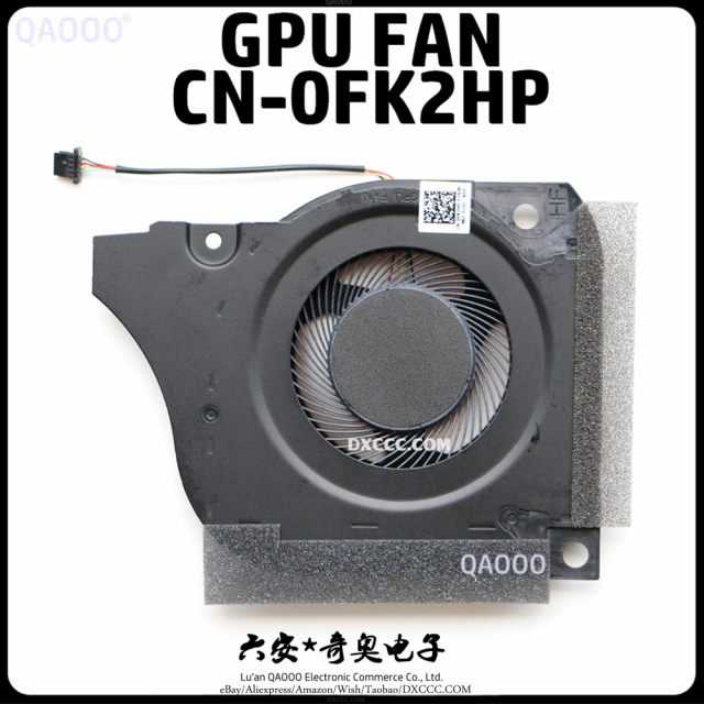 CN-063NYM / CN-0FK2HP For DELL INSPIRON G5-5590 P82F CPU &amp; GPU Cooling Fan DC5V 0.5A