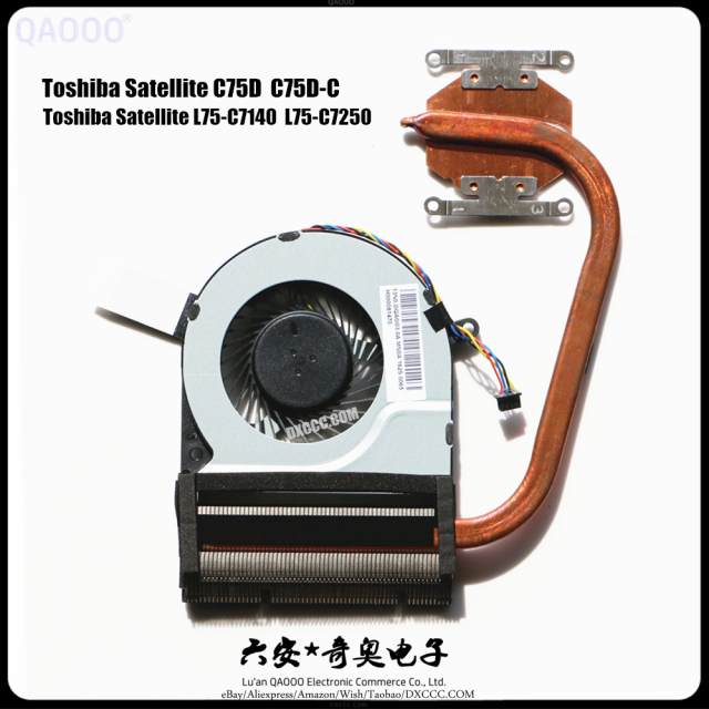 Toshiba Satellite C75D C75D-C L75-C7140 L75-C7250 L75-C** CPU Cooling Fan With Heatsink H000081470 / H000081460