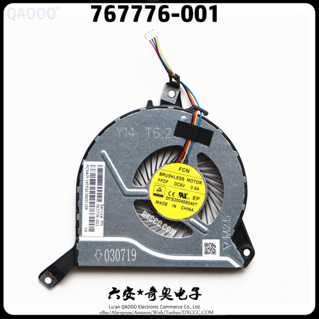 767776-001 FAN FOR HP TPN-Q139 14-U Series 14-U003tx 14-U005tx 14-U204tx 14-U213cl CPU COOLING FAN