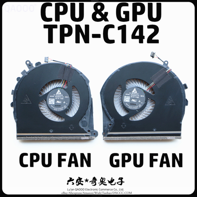 L56873-001 HP TPN-C142 17-CD 17-CD0022TX 17-CD0025TX 17-CD0010NR 17-CD0020NR 17-CD0024NA CPU &amp; GPU Cooling Fan