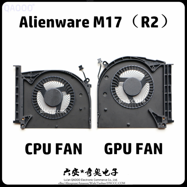 Dell Alienware M17 R2 CPU &amp; GPU Cooling Fan GTX1660TI DC5V 0.5A