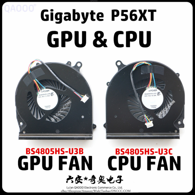 Gigabyte P56XT P56X v7 CPU Cooling Fan BS4805HS-U3B / BS4805HS-U3C