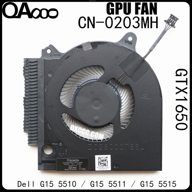 DELL G15 5510 5511 5515 RTX3050 2021 Edition CPU &amp; GPU COOLING FAN CN-01JYXG / CN-0203MH / CN-177-0434 / CN-16T-0D0A