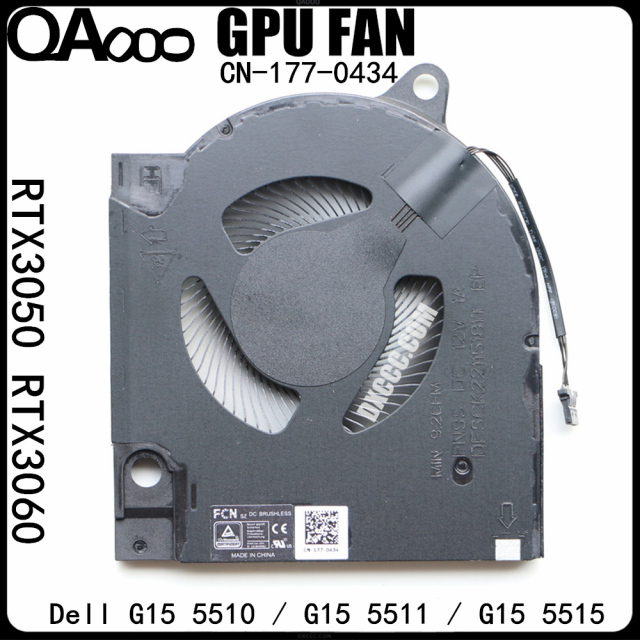 DELL G15 5510 5511 5515 RTX3050 2021 Edition CPU &amp; GPU COOLING FAN CN-01JYXG / CN-0203MH / CN-177-0434 / CN-16T-0D0A