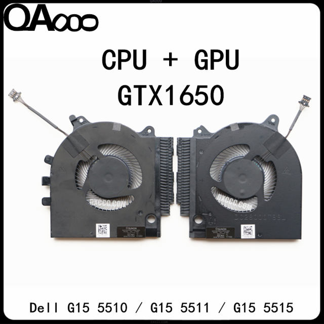 DELL G15 5510 5511 5515 RTX3050 2021 Edition CPU &amp; GPU COOLING FAN CN-01JYXG / CN-0203MH / CN-177-0434 / CN-16T-0D0A