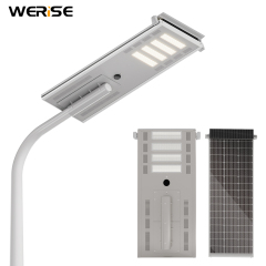WERISE GPS External Battery Box Adjustable Brightness and Color Temperature Self-Cleaning Function AI IOT Solar Led Street Light