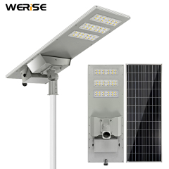 WERISE Energy Saver IP65 Outdoor Waterproof Energy Saving External Battery Box 100w 200w 300w AI Solar Led Street light