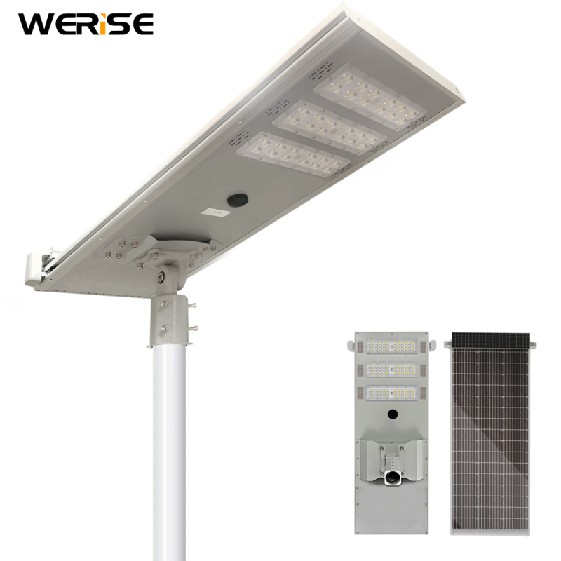 WERISE Energy Saving Outdoor Lighting Waterproof Ip65 Smd 100w 200w 300w Integrated All in One Solar Led Street Light
