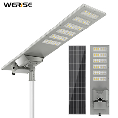 WERISE Energy Saver IP65 Outdoor Waterproof Energy Saving External Battery Box 100w 200w 300w AI Solar Led Street light