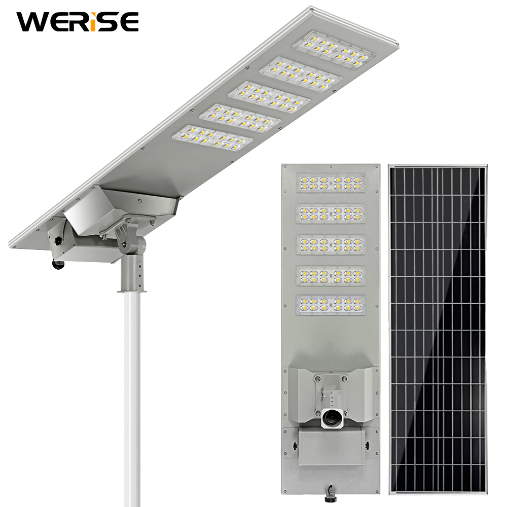 WERISE Global GPS External Battery Box Adjustable Brightness and Color Temperature Self-Cleaning Function Solar AI IOT SYSTEM